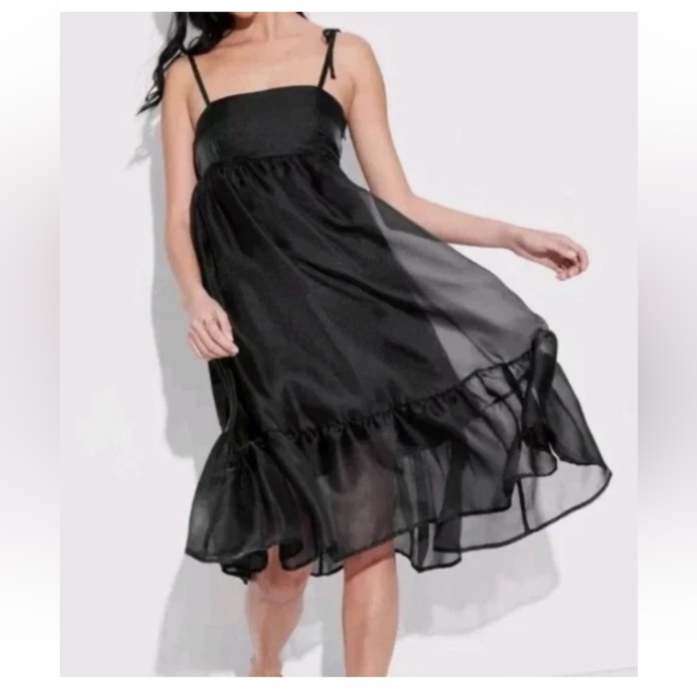 Women's Organza Midi Babydoll Dress